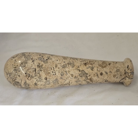 Fossils Pestle and Mortar Handmade Marble‎ 4 3/4" H 5" W - Picture 7 of 7